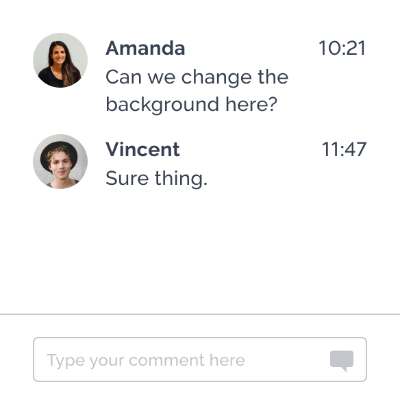 people adding comments to a presentation