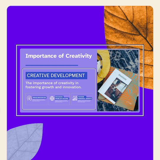 Using AskAI features to enhance a text paragraph by selecting it and adding icons to improve the layout composition.