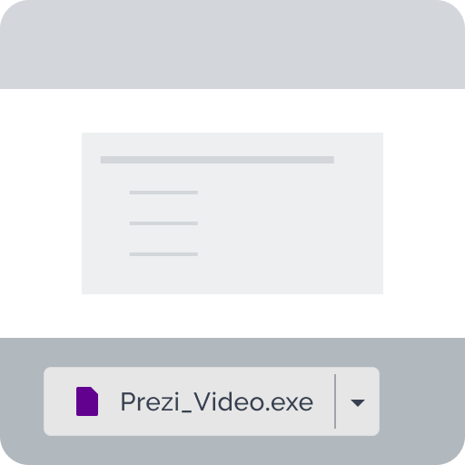 Open the file called Prezi_Video.exe