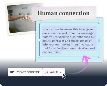 Continue to refine your presentation with easy to use Prezi Present editor.