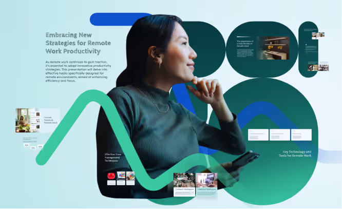 Woman laughing surrounded by a crowd of people