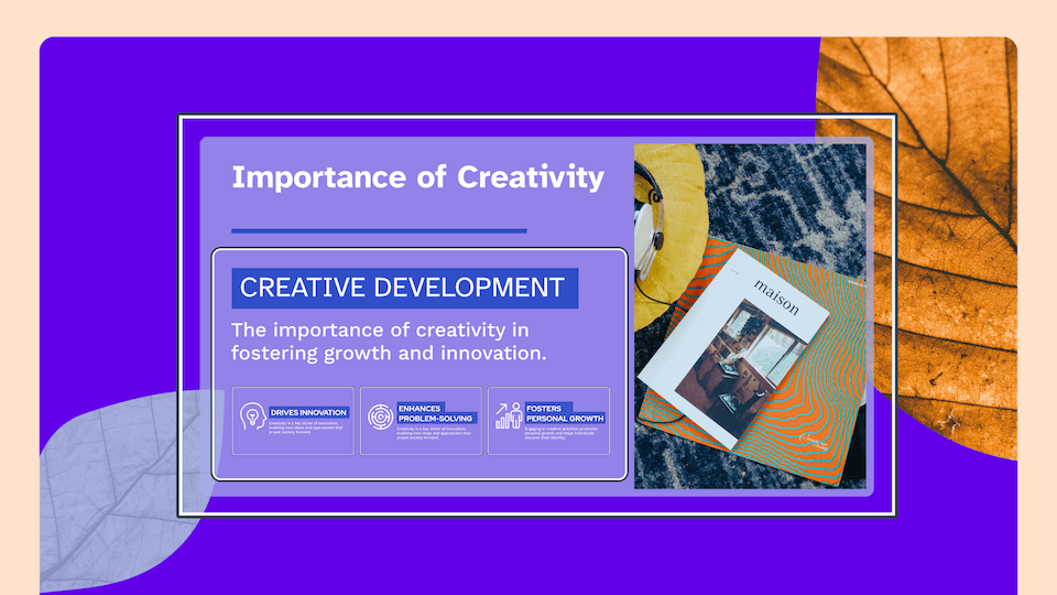 Using AskAI features to enhance a text paragraph by selecting it and adding icons to improve the layout composition.